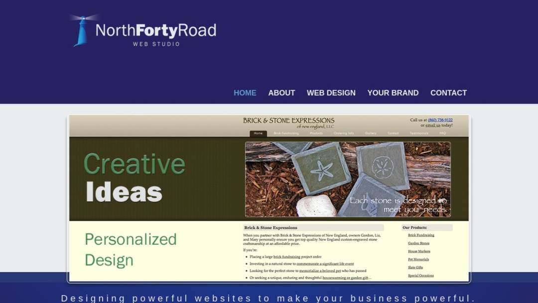 Screenshot of North Forty Road's Website