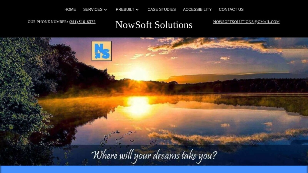Screenshot of NowSoft Solutions, LLC's Website