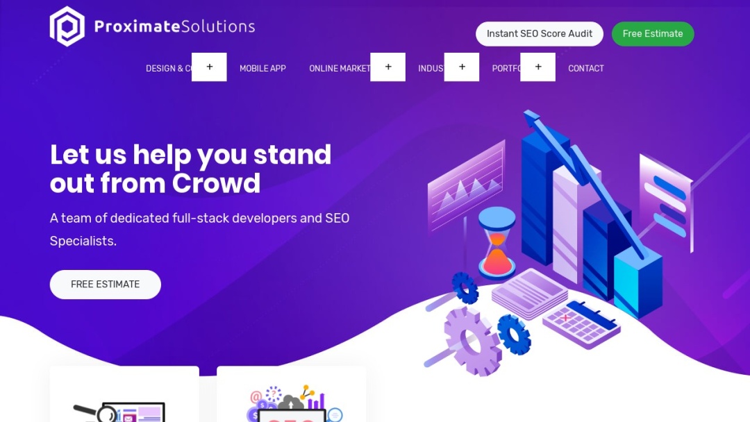 Screenshot of Proximate Solutions's Website