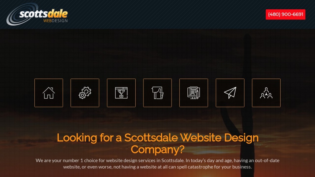 Screenshot of Scottsdale Web Design's Website