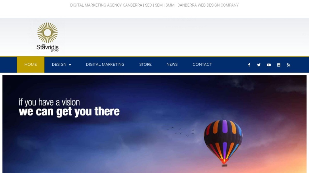 Screenshot of Stavridis Group's Website