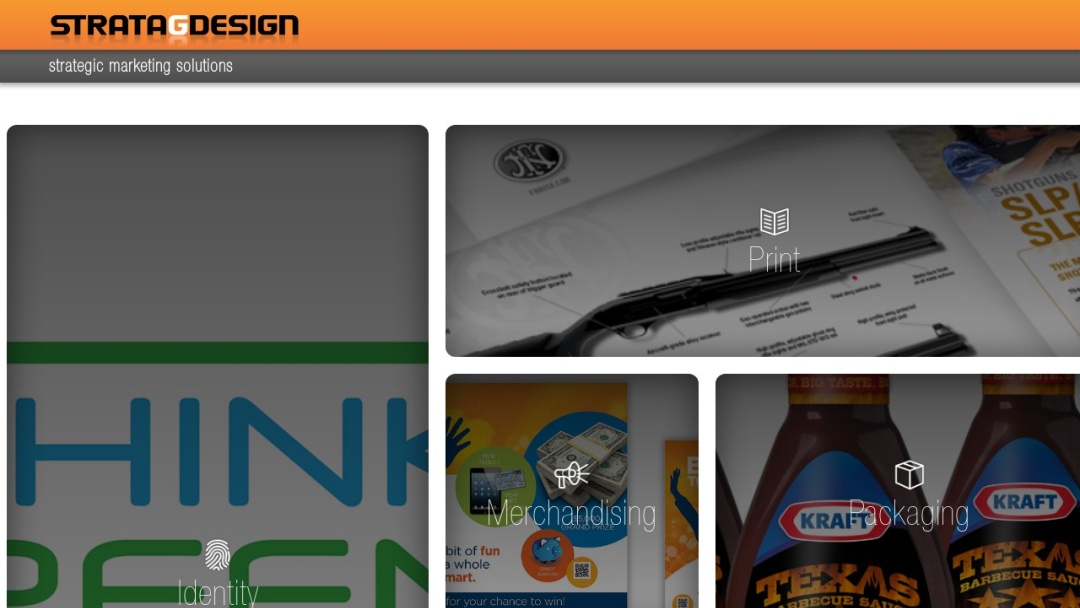 Screenshot of Strata G Design's Website