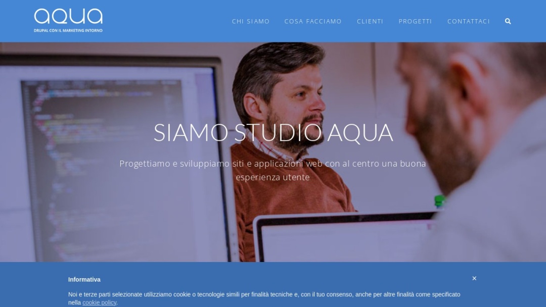 Screenshot of Studio Aqua's Website