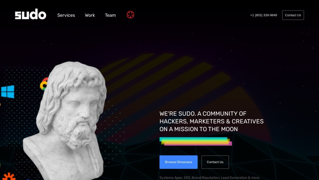Screenshot of SUDO's Website