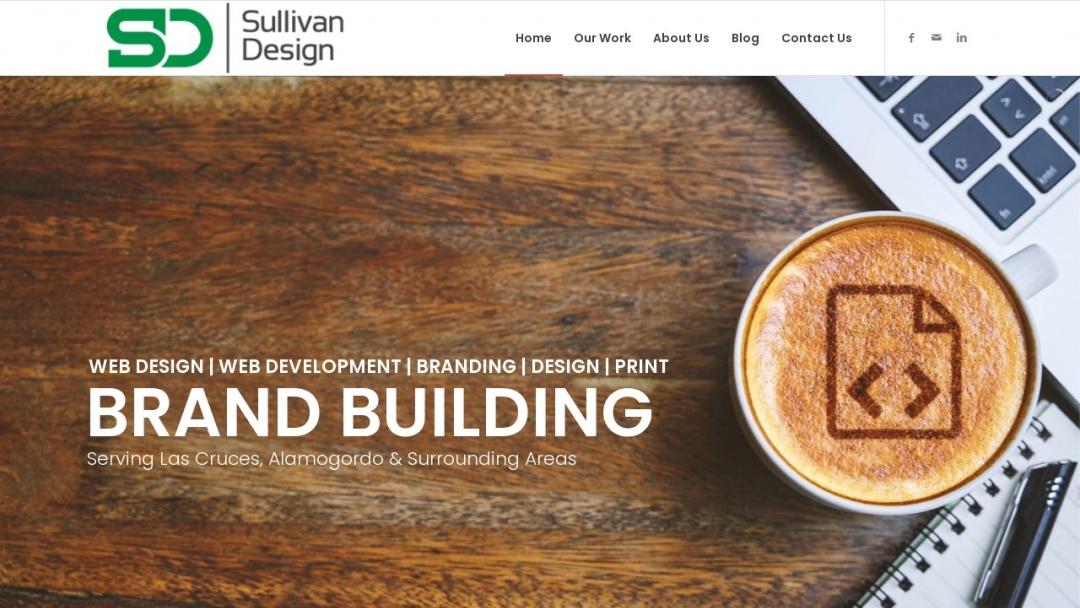 Screenshot of Sullivan Design's Website