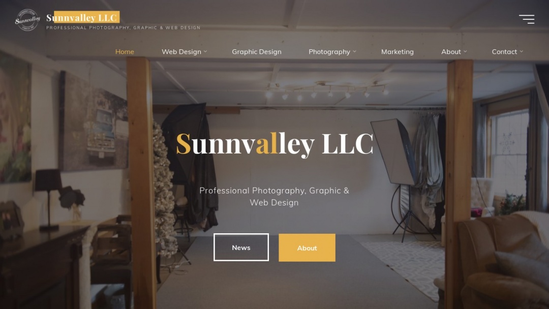 Screenshot of Sunnvalley Studio's Website