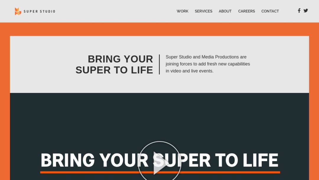 Screenshot of Super Studio's Website