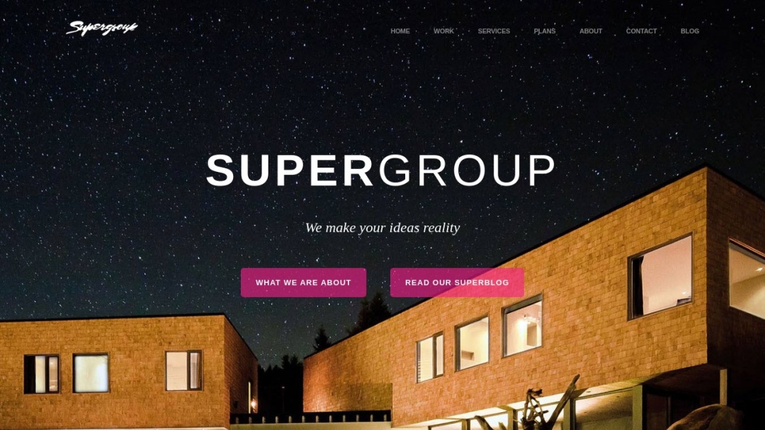 Screenshot of Supergroup Design's Website