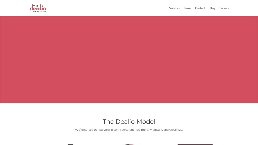 Screenshot of The Dealio Marketing's Website