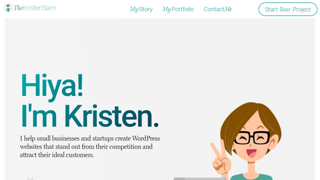 Screenshot of The Kristen Sam's Website