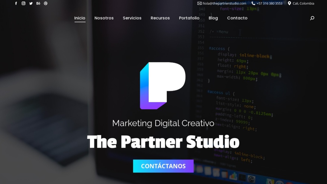 Screenshot of The Partner Studio's Website