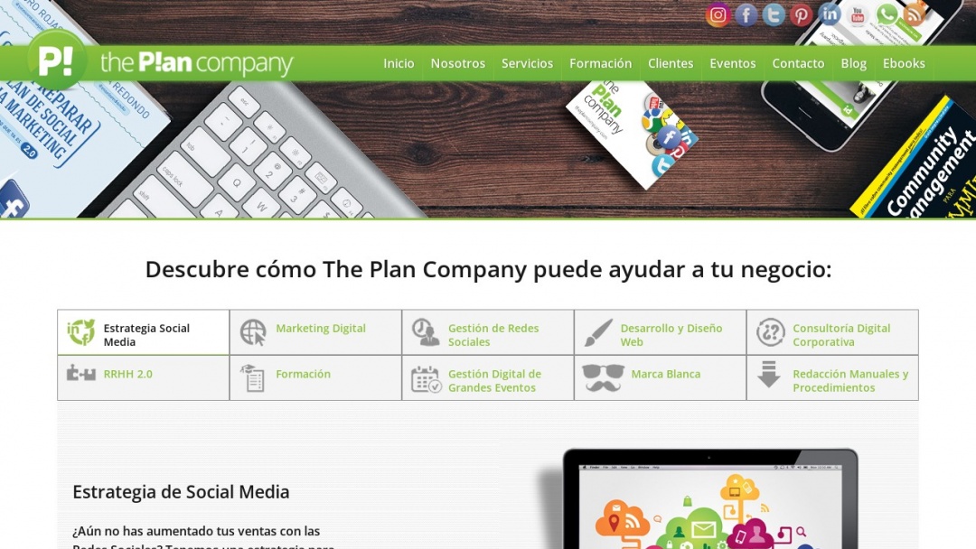 Screenshot of The Plan Company's Website