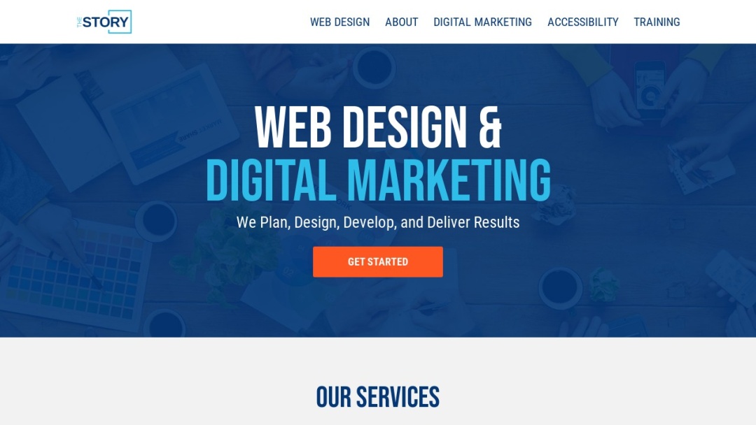 Screenshot of The Story Web Design & Marketing's Website