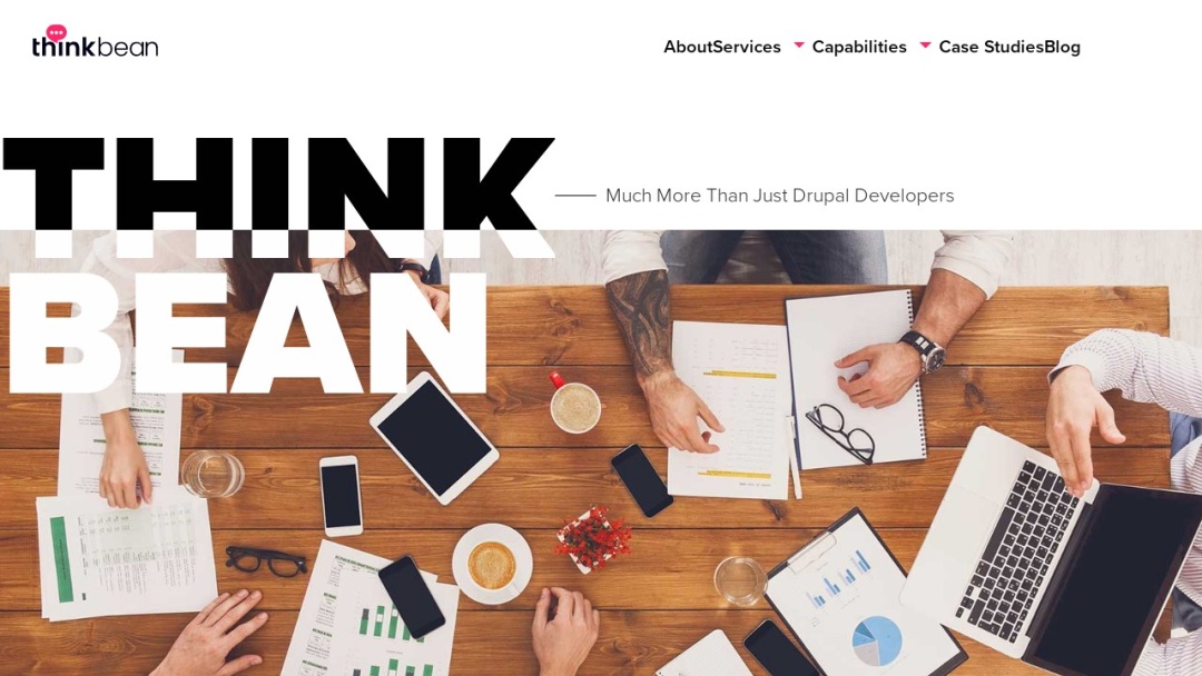 Screenshot of Thinkbean's Website