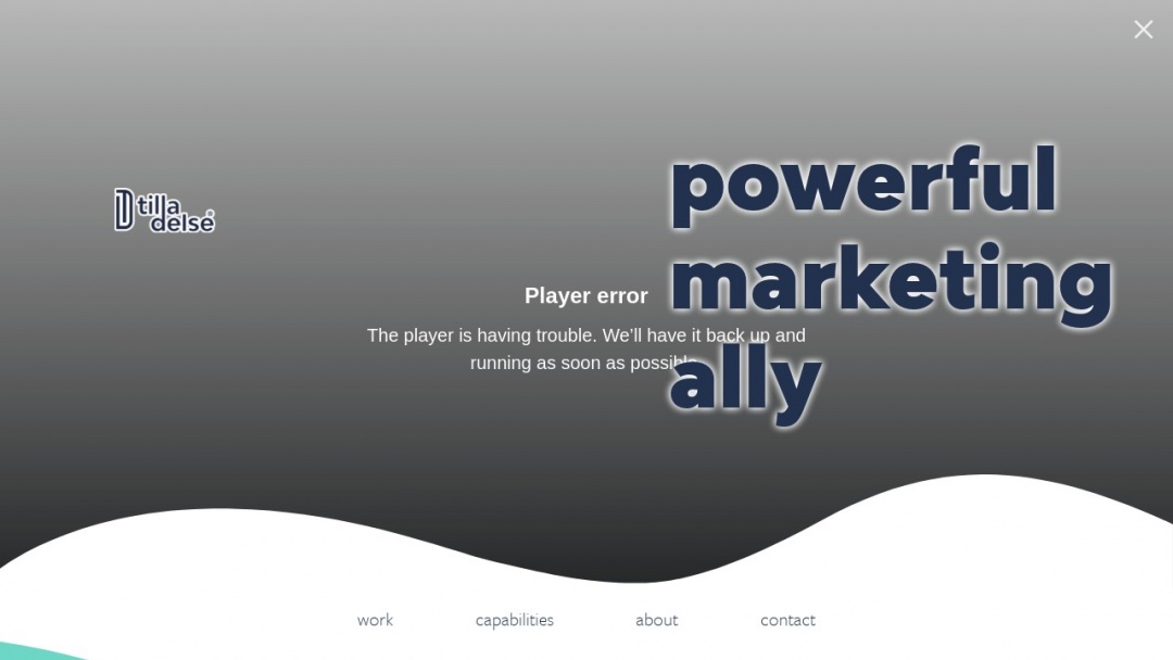 Screenshot of Tilladelse Marketing Agency's Website