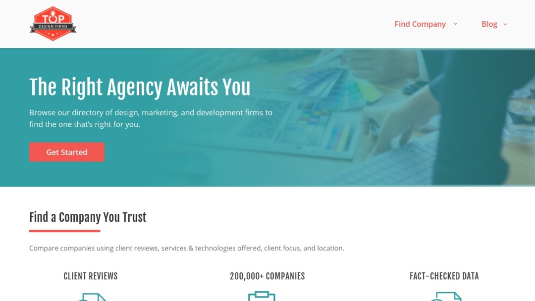 Screenshot of Top Design Firms's Website