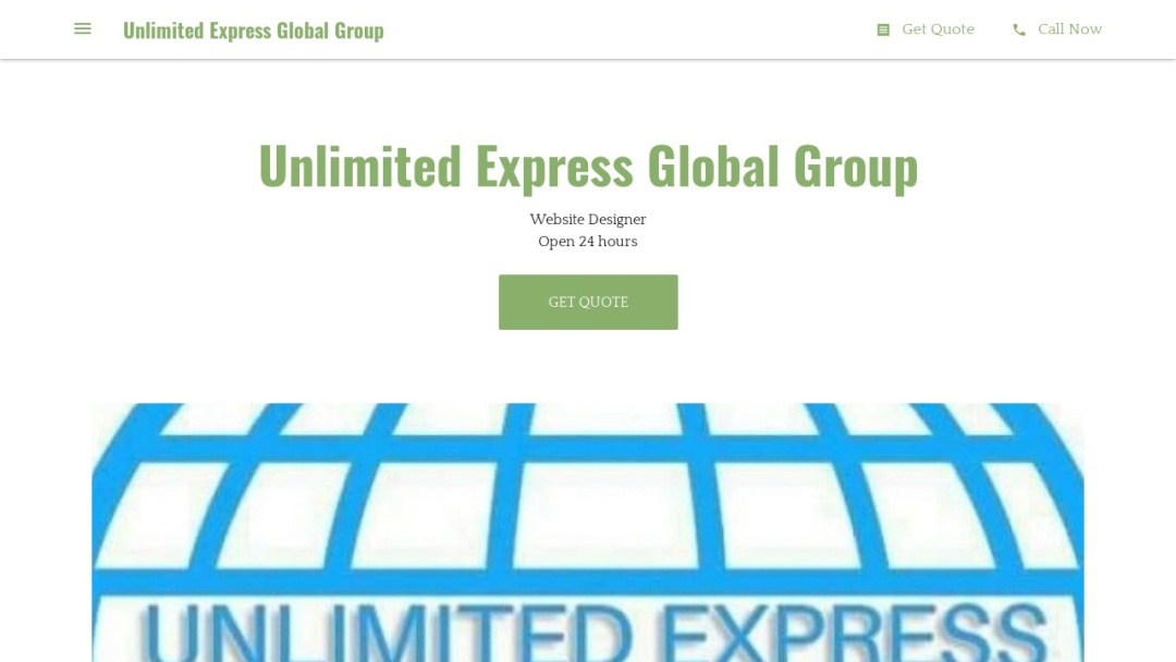 Screenshot of Unlimited Express Global Group ,LLC's Website