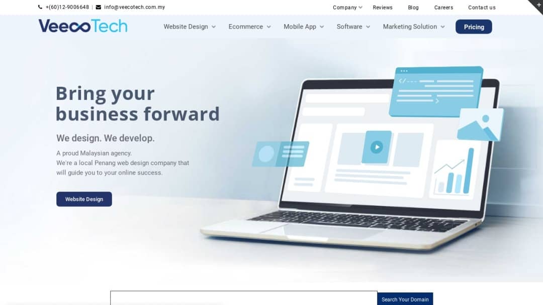 Screenshot of VeecoTech Web & Ecommerce Sdn. Bhd.'s Website