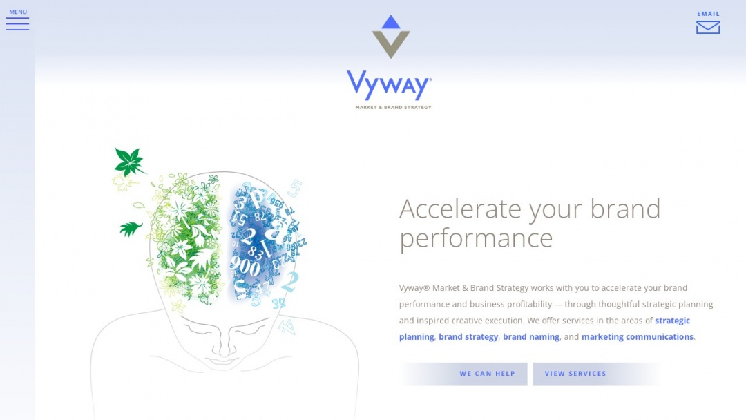 Screenshot of Vyway Market & Brand Strategy's Website