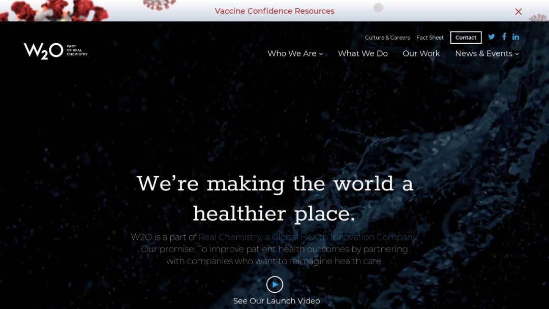 Screenshot of W2O Group's Website
