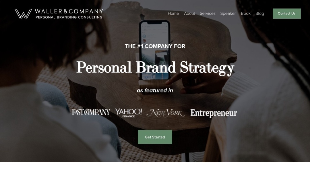 Screenshot of Waller & Company's Website