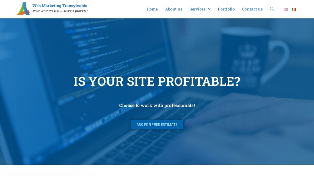 Screenshot of Web Marketing Transylvania's Website
