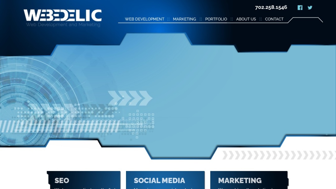 Screenshot of Webedelic's Website