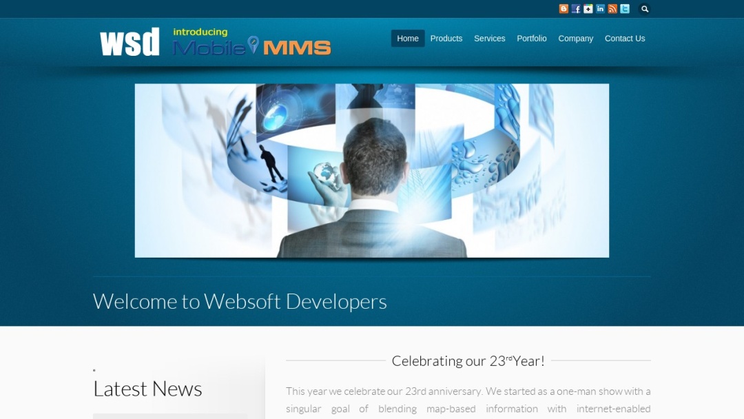 Screenshot of Websoft Developers's Website