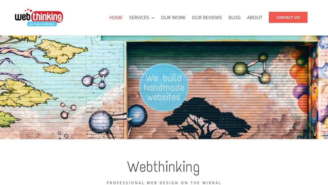 Screenshot of Webthinking Web Design's Website