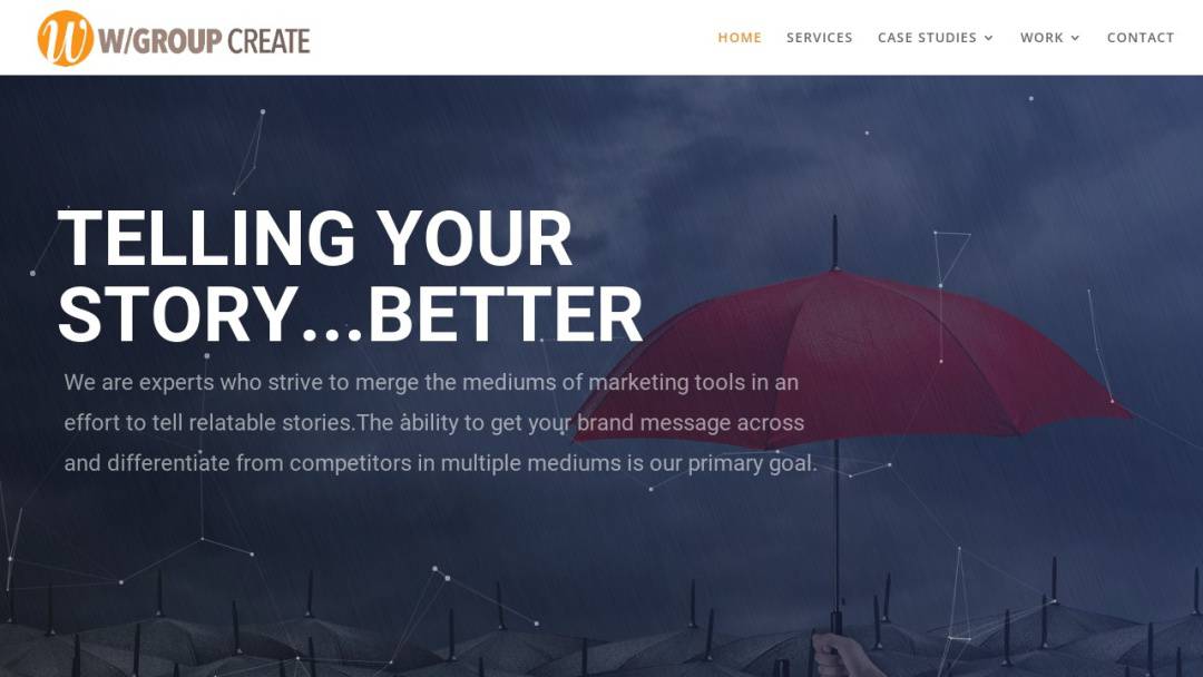 Screenshot of WGroup Create Web Design Irvine's Website