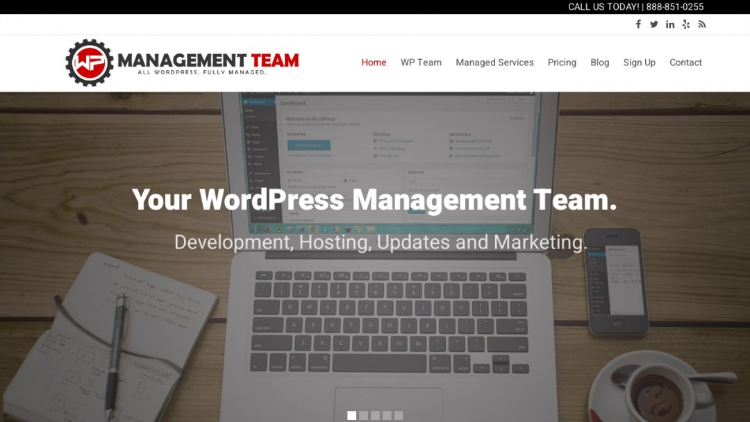 Screenshot of WP Management Team's Website