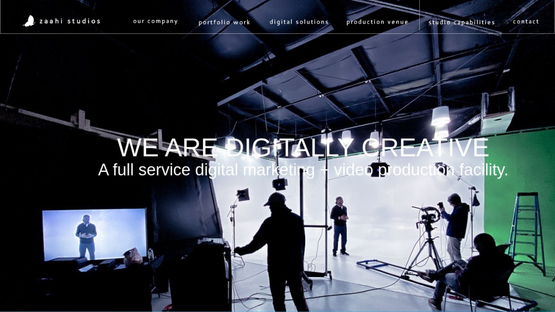 Screenshot of Zaahi Studios's Website