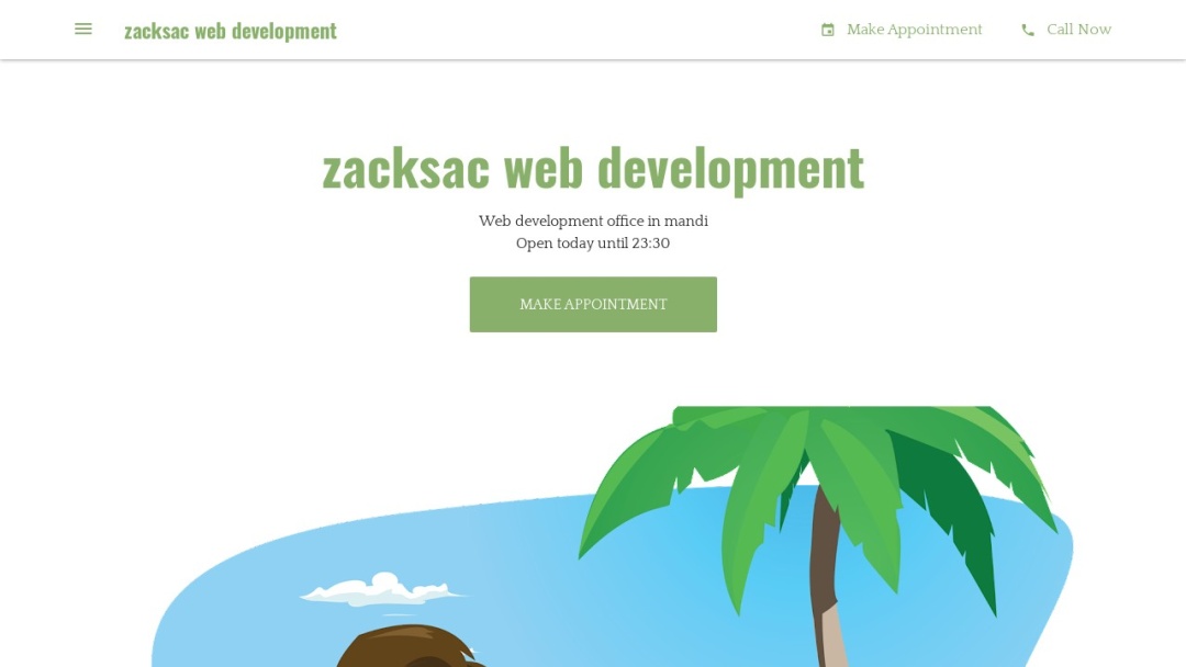 Screenshot of zack web development's Website