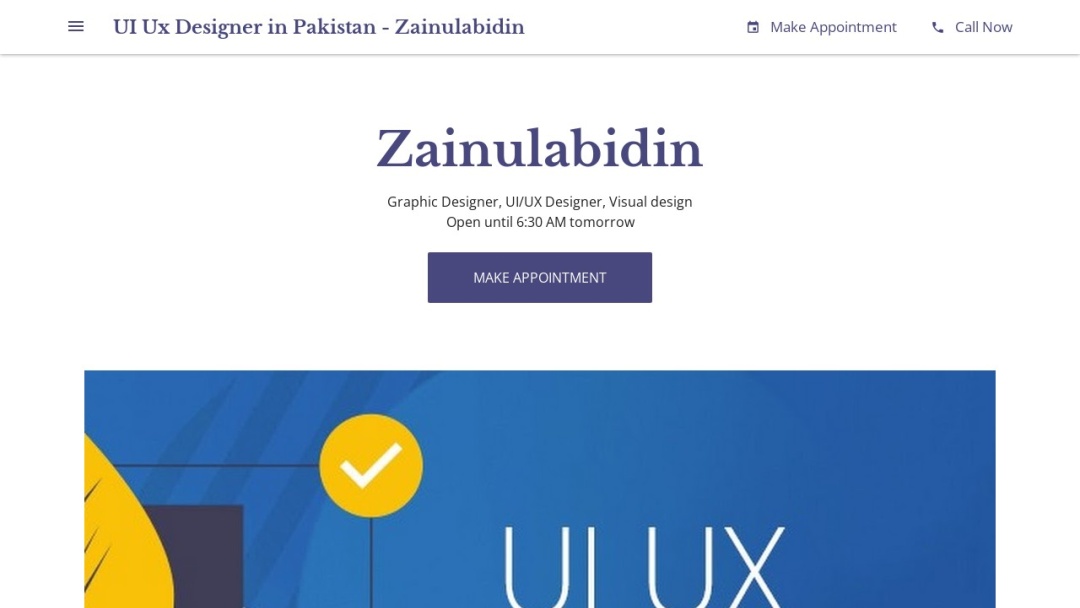 Screenshot of zainulabidin's Website
