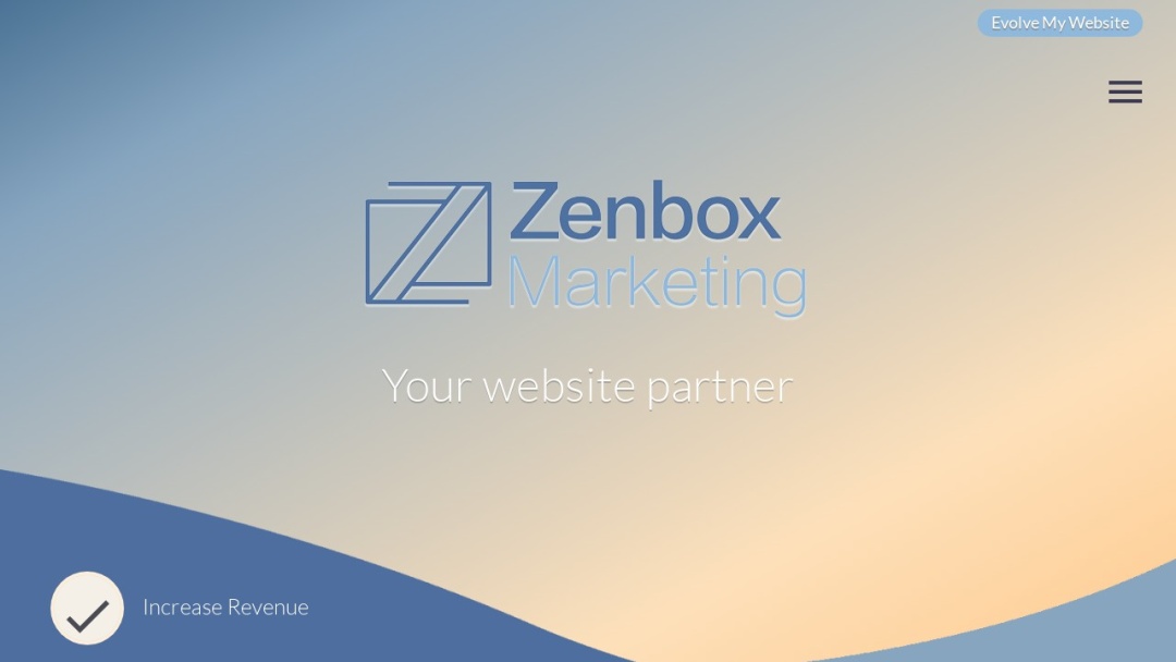 Screenshot of Zenbox Marketing's Website