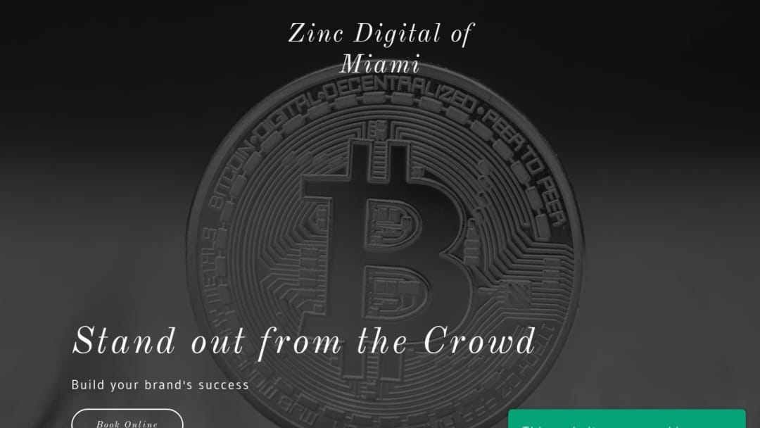 Screenshot of ZINC Digital of Miami's Website