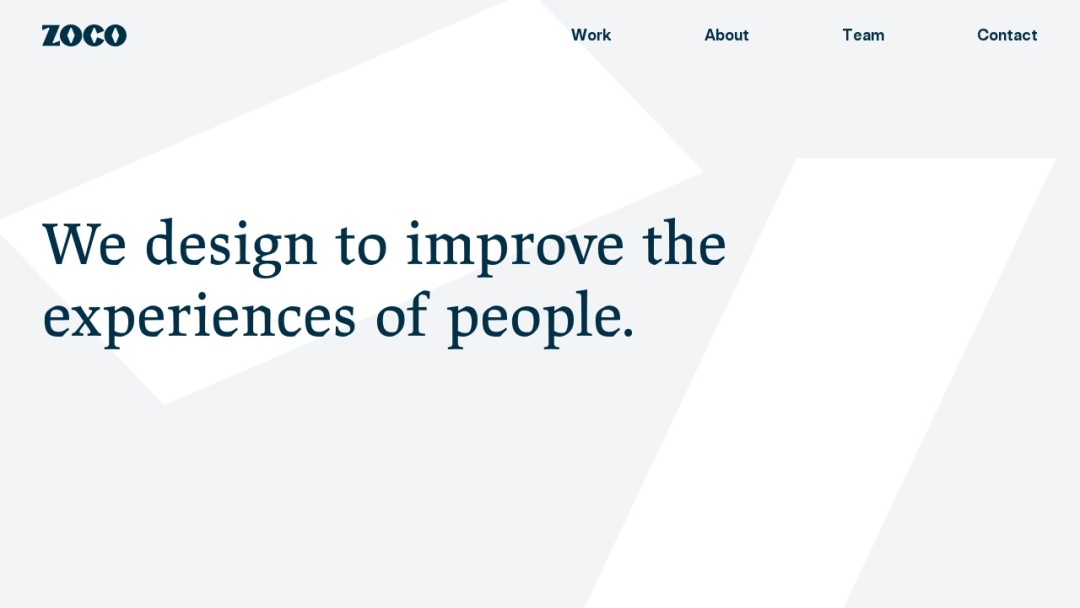 Screenshot of ZoCo Design's Website