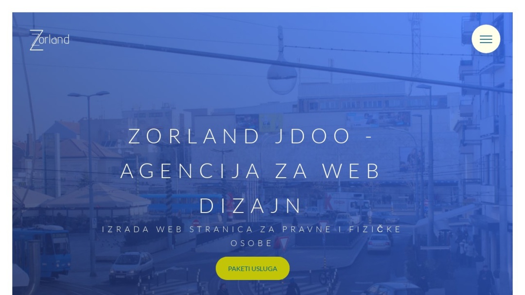 Screenshot of Zorland j.d.o.o.'s Website