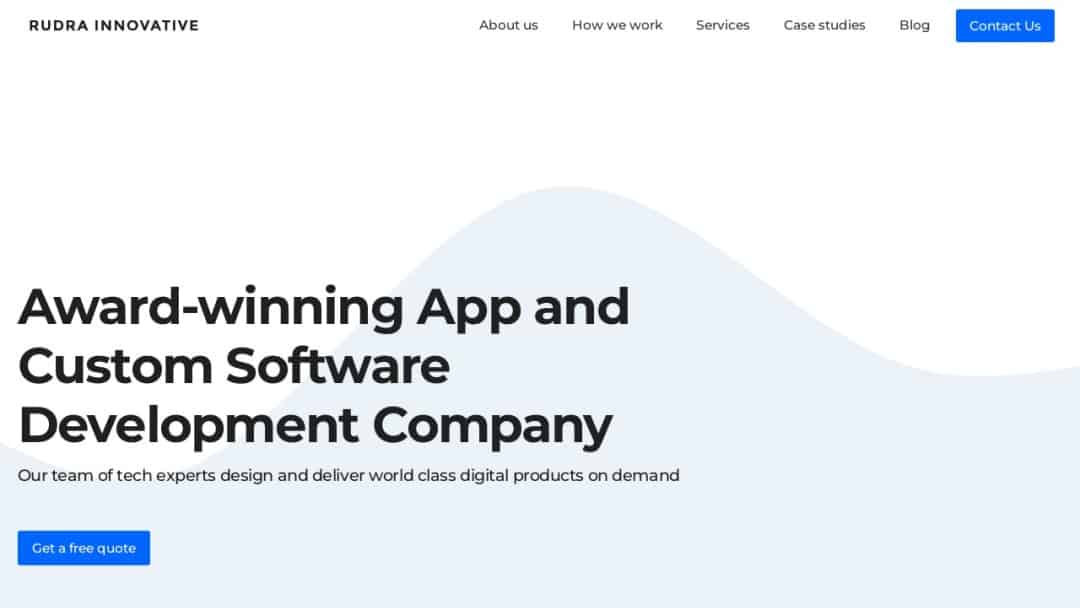 Screenshot of Rudra Innovative Software Pvt Ltd's Website