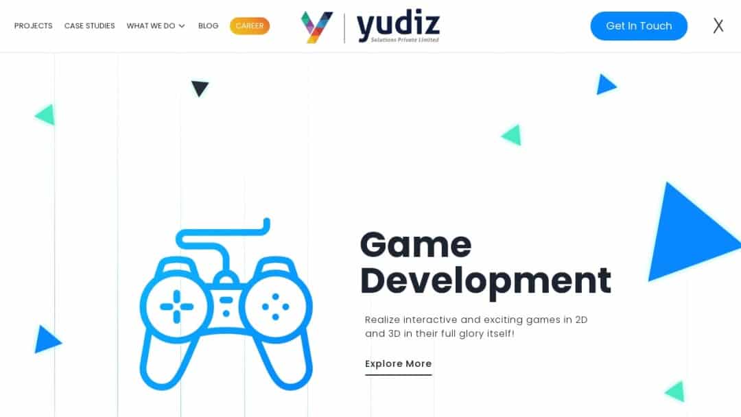 Screenshot of Yudiz Solutions Pvt Ltd's Website