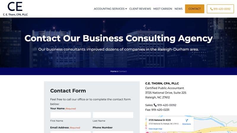 Small Business Accounting Blog Website Design