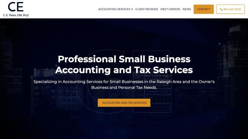 Small Business Accounting Website Redesign