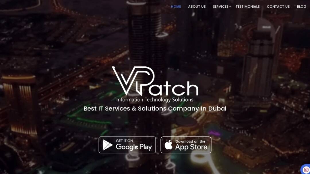 Screenshot of V Patch Information Technology Solutions's Website